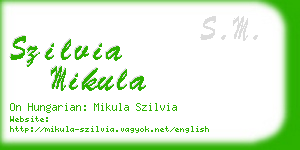 szilvia mikula business card